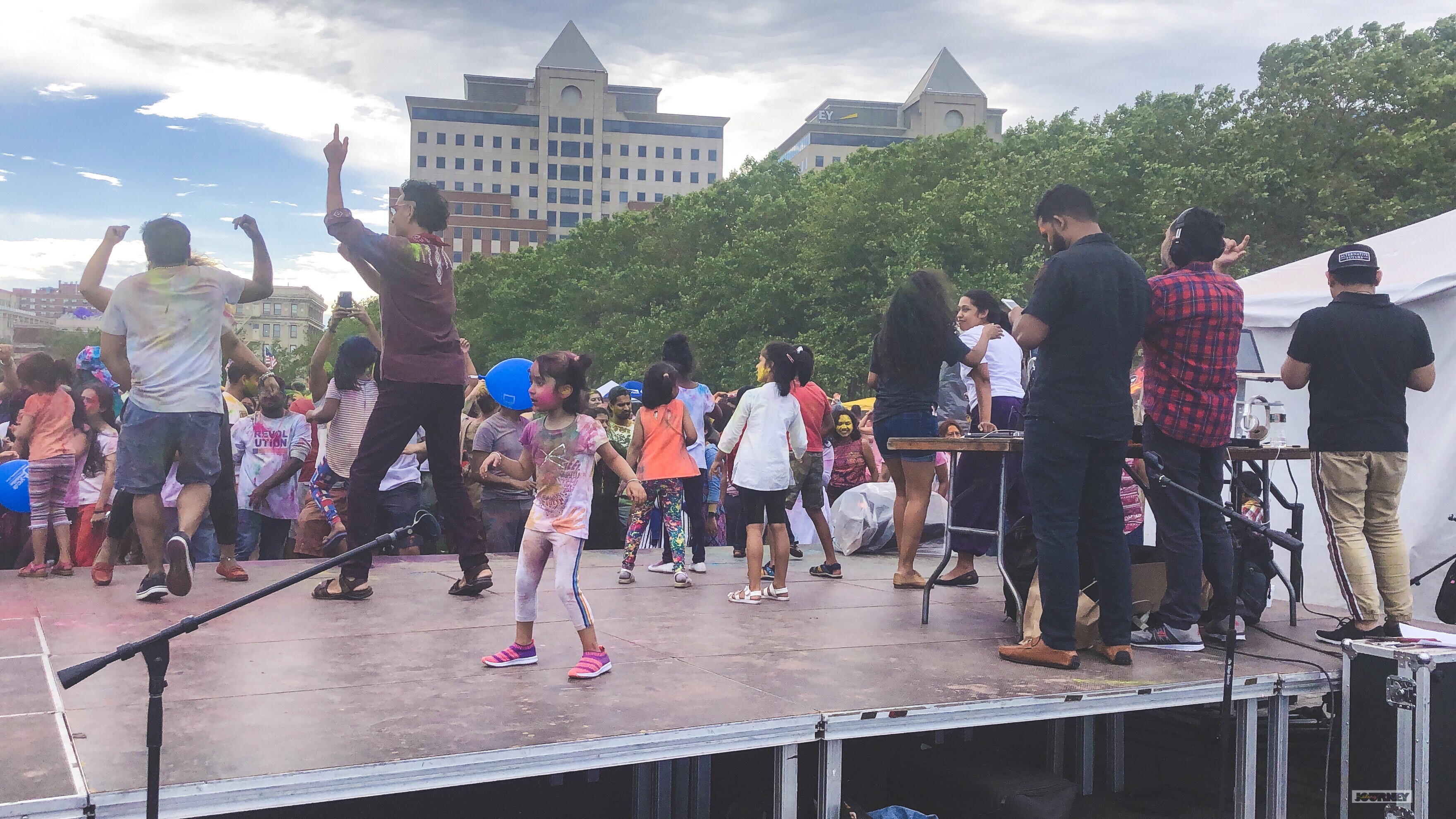 Dancing at a festival